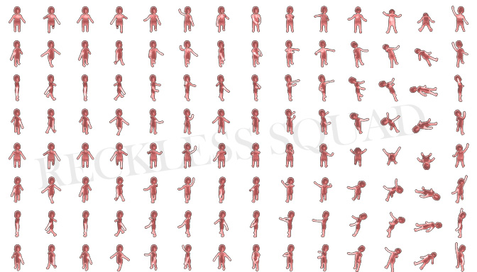 A finished sprite sheet