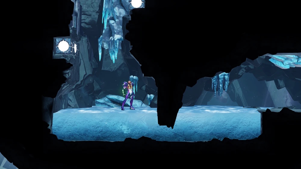 Artaria freezes after a point, turning some bodies of water into obstacles to prevent backtracking